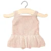Orleane Tricot Ruffle Romper (34cm Doll) in Pink by Minikane