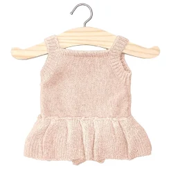 Orleane Tricot Ruffle Romper (34cm Doll) in Pink by Minikane