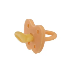 Orthodontic Natural Coloured Rubber Pacifier in Cantaloupe by Hevea