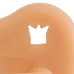 Orthodontic Natural Coloured Rubber Pacifier in Cantaloupe by Hevea