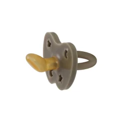 Orthodontic Natural Coloured Rubber Pacifier in Shitake Grey by Hevea