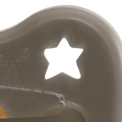 Orthodontic Natural Coloured Rubber Pacifier in Shitake Grey by Hevea