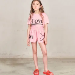 Ostrich Kids Shorts in Pink by The Animals Observatory