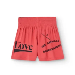 Ostrich Kids Shorts in Red by The Animals Observatory