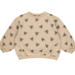 Oversized Sweatshirt in Hearts by Rylee & Cru