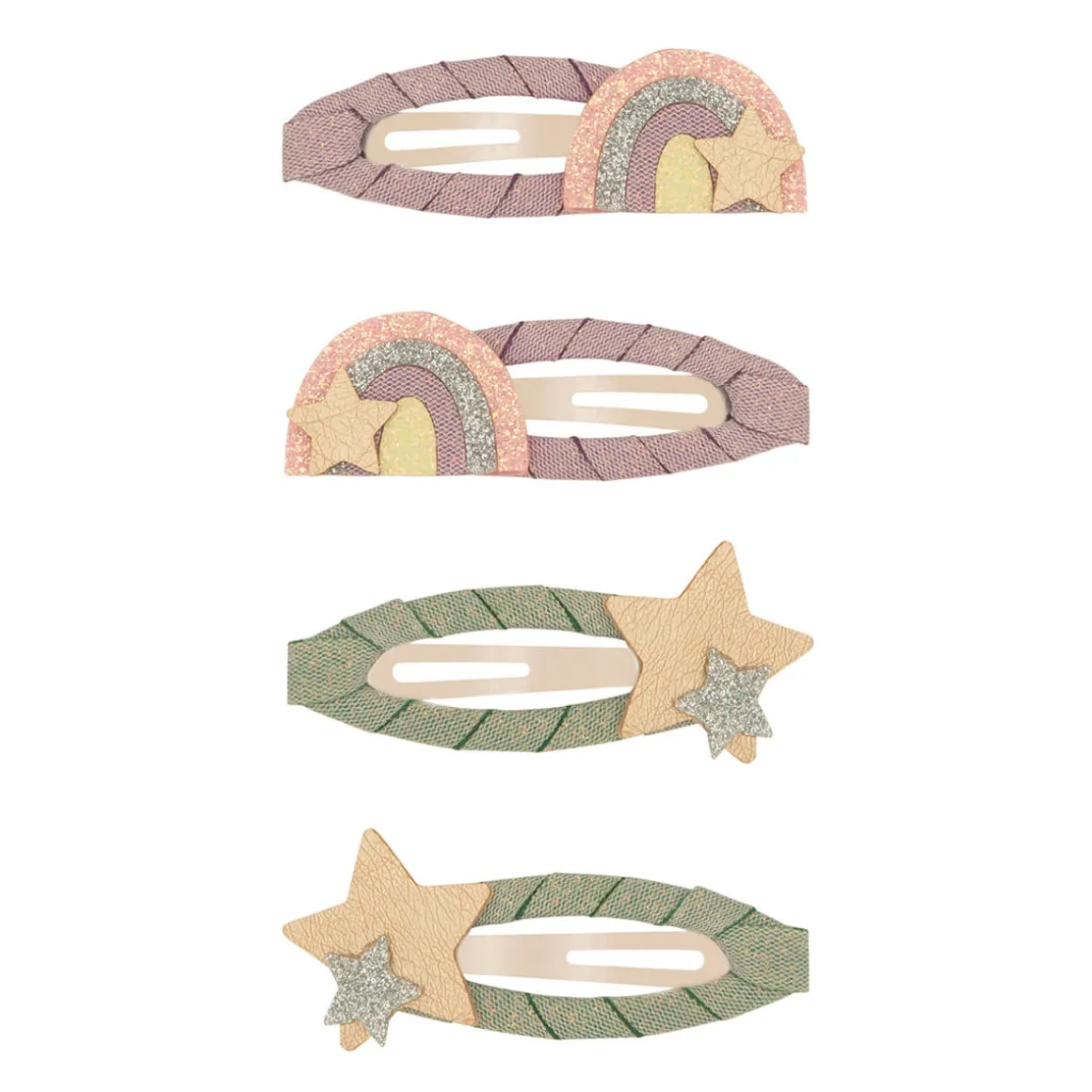 Over The Rainbow Clic Clac Hair Clips In Bright Multi by Mimi & Lula