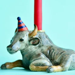Ox Ceramic Cake Topper by Camp Hollow