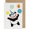Panda Embroidered Age Card by Petra Boase - Age 4