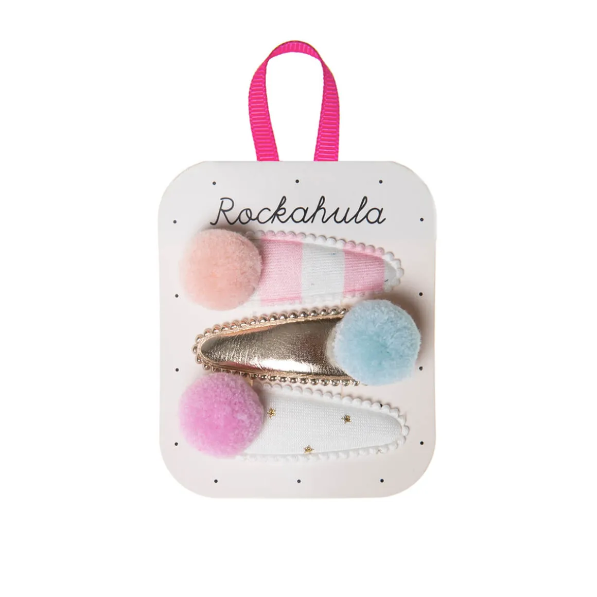 Pandora Pom Pom Clips in Bonbon Print by Rockahula