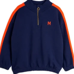 Panel Embroidered Sweatshirt in Blue by Mini Rodini