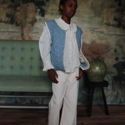 Pants in Ivory Denim by Bonjour