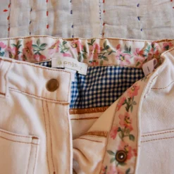 Pants in Ivory Denim by Bonjour