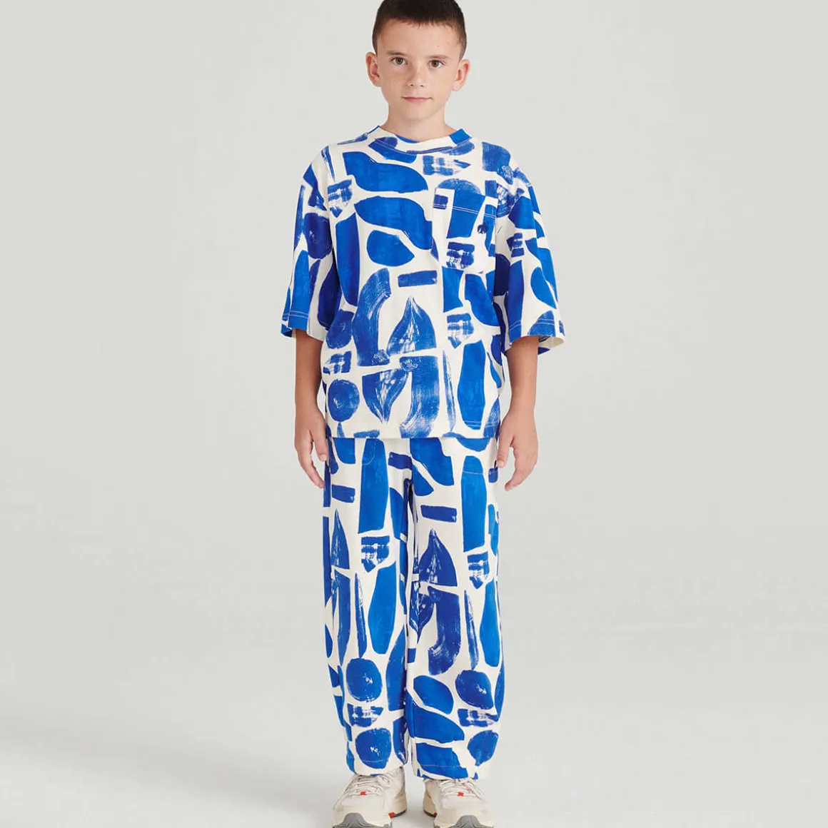 Papier Collé Bleu Sweatpants by True Artist