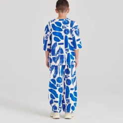 Papier Collé Bleu Sweatpants by True Artist