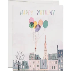 Paris Balloons Greetings Card by Red Cap Cards