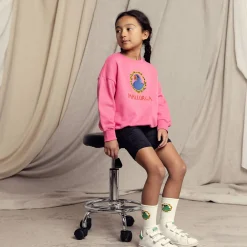 Parrot Embroidered Sweatshirt in Pink by Mini Rodini