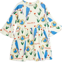 Parrots Trumpet Sleeved Dress by Mini Rodini - Last One In Stock - 80/86 (12-18 Months)