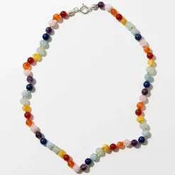 Party Adult Necklace in Rainbow Gemstones by Nirrimis