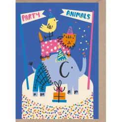 Party Animals Greetings Card by Rumble Cards