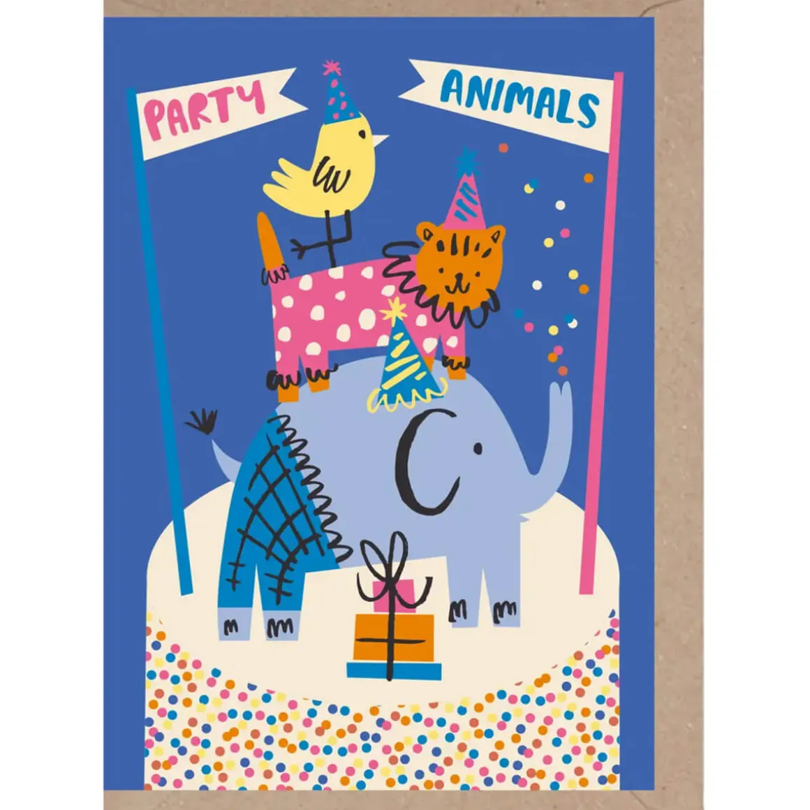 Party Animals Greetings Card by Rumble Cards