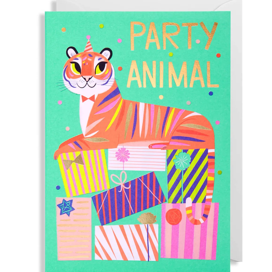 Party Animal Tiger Greetings Card by Allison Black for Lagom Design