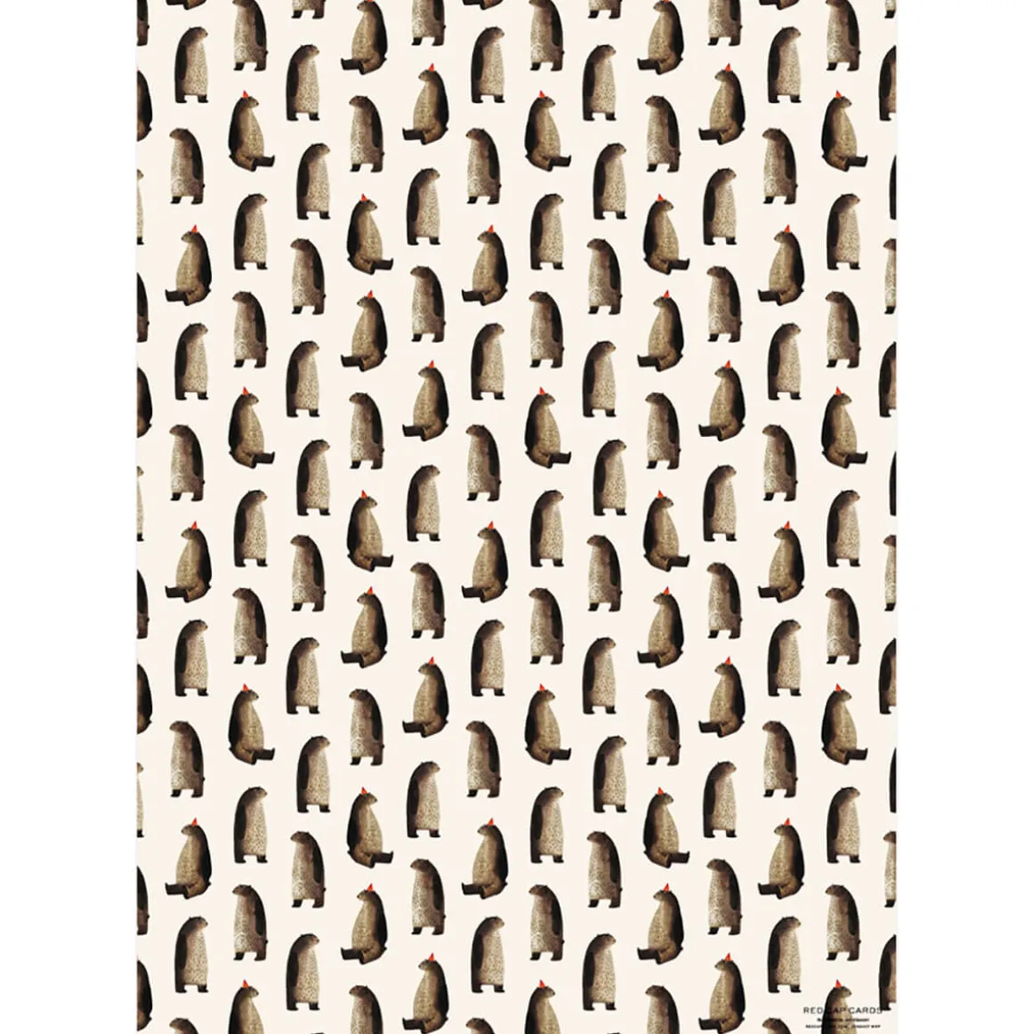 Party Bear Gift Wrap By Red Cap Cards