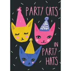 Party Cats Greetings Card by Amy Hodkin for Earlybird Designs