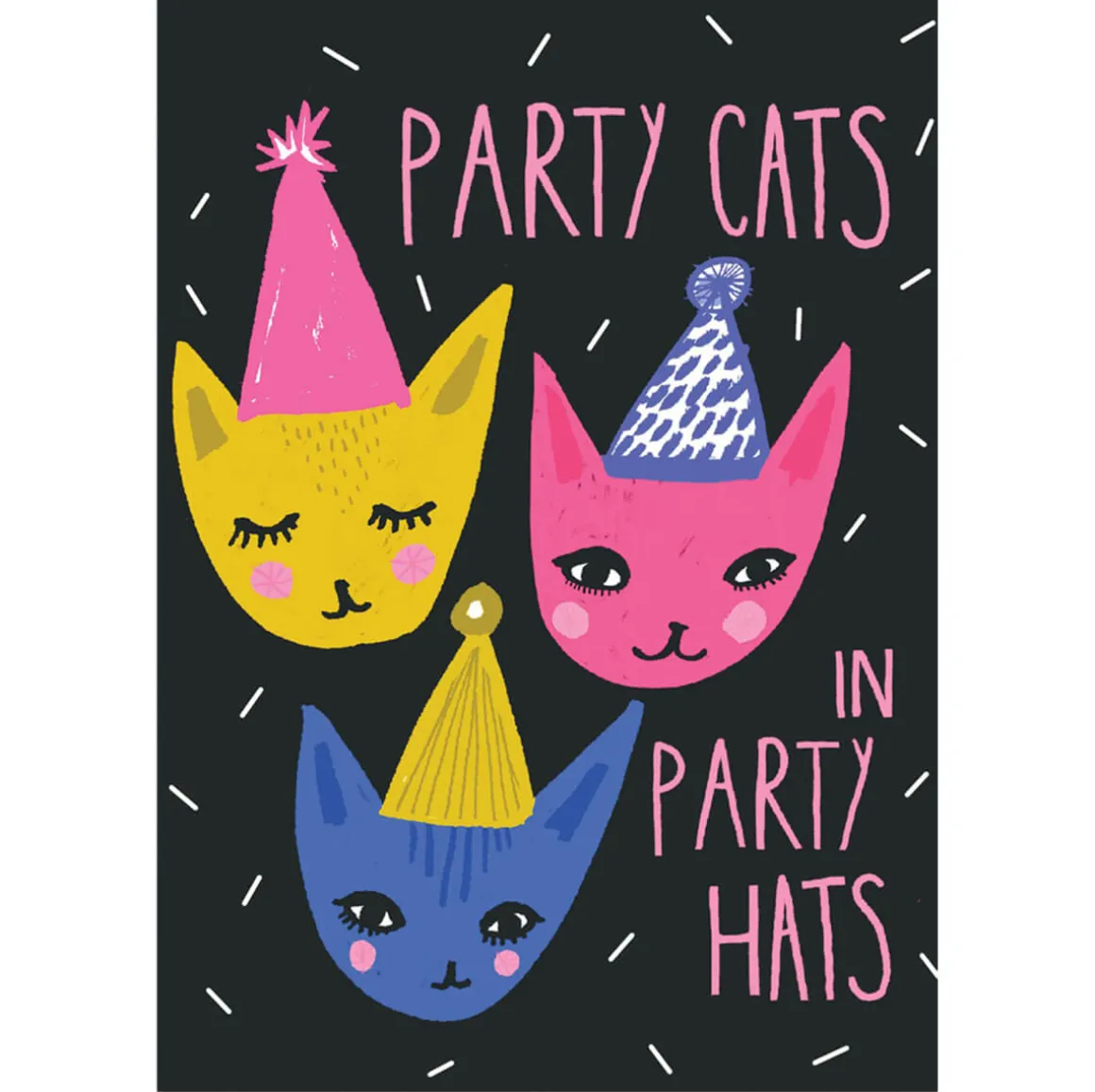 Party Cats Greetings Card by Amy Hodkin for Earlybird Designs
