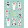 Party Llamas Greetings Card by Mifkins