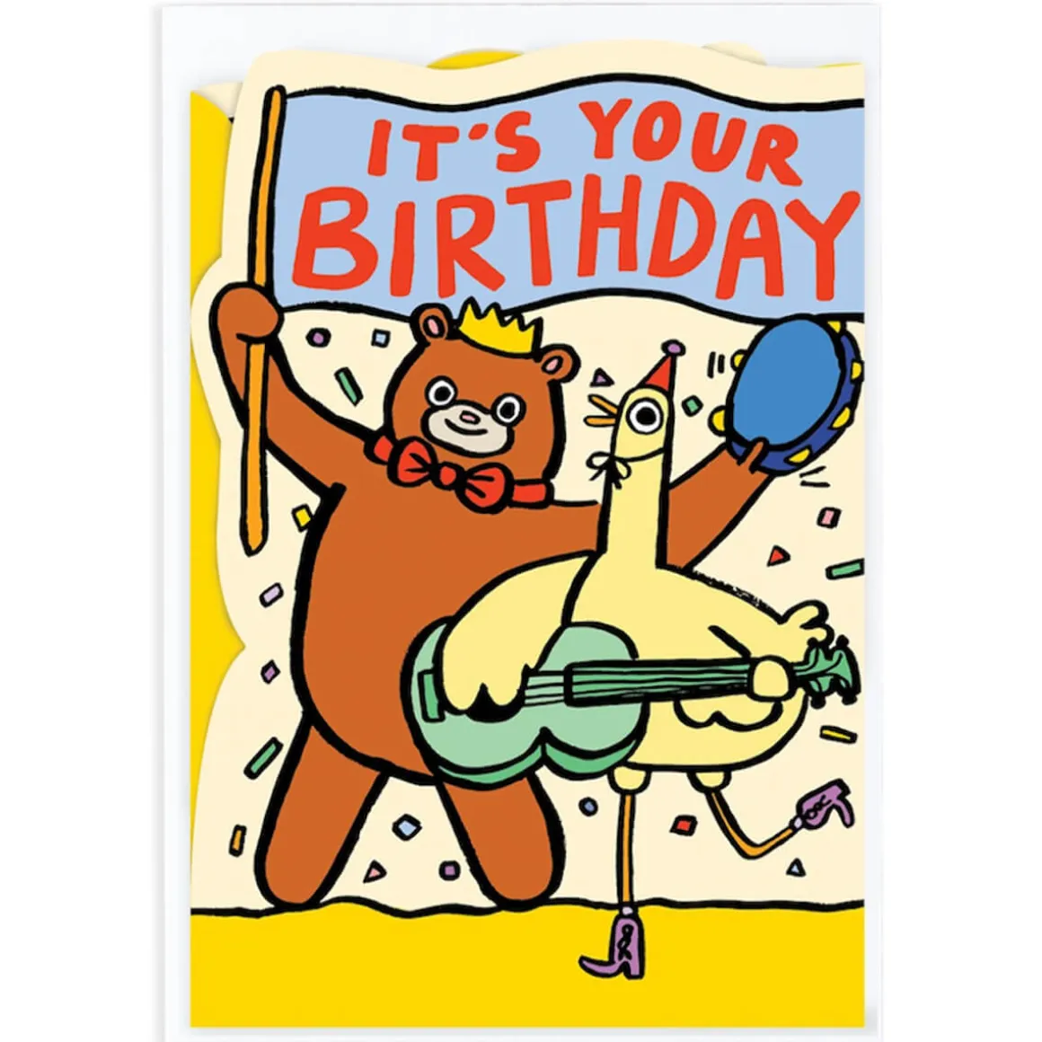 Party Parade Fold Out Birthday Greetings Card by Alice Bowsher for Wrap