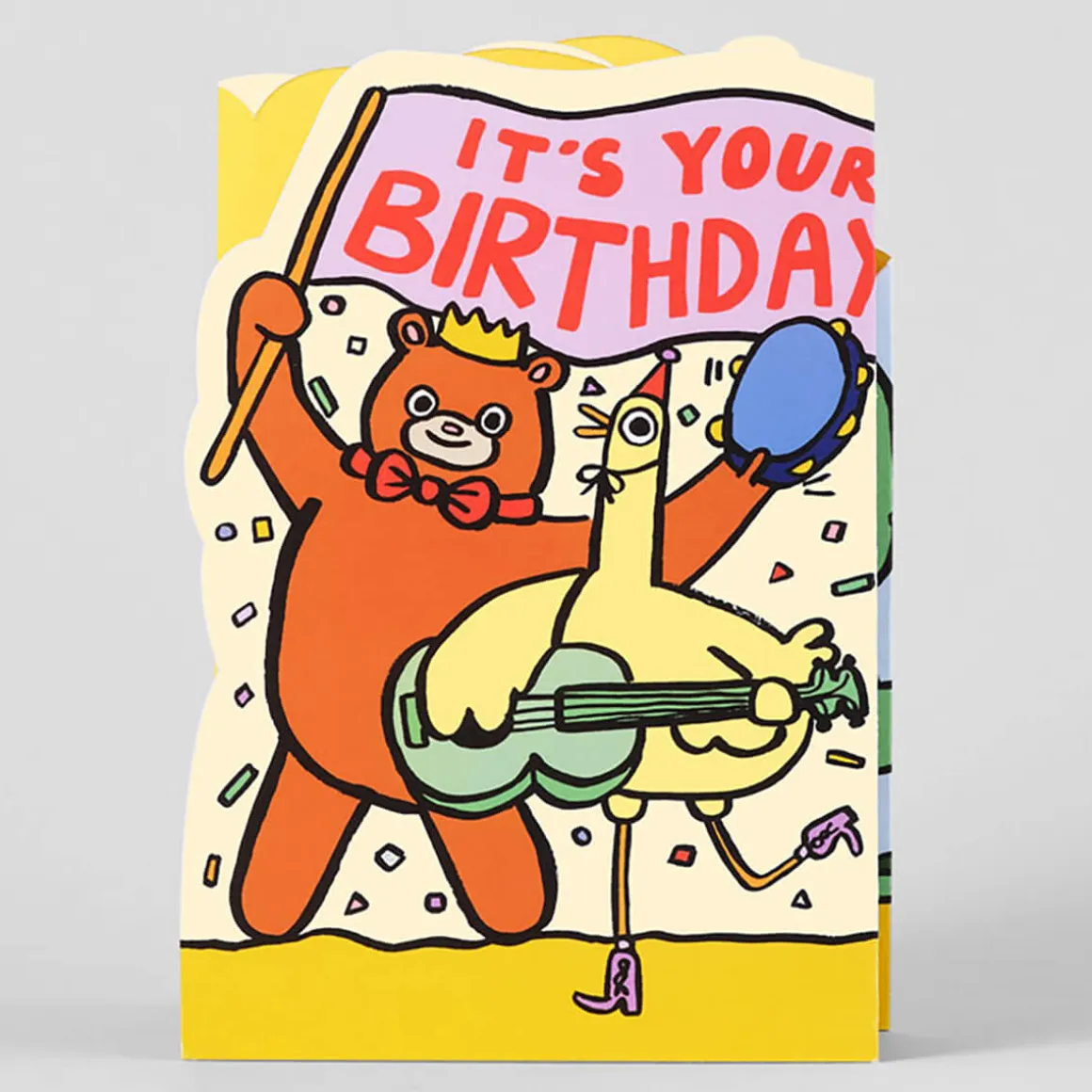 Party Parade Fold Out Birthday Greetings Card by Alice Bowsher for Wrap