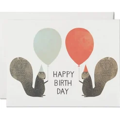 Party Squirrels Greetings Card by Red Cap Cards