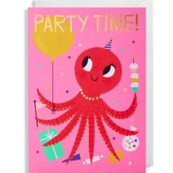 Party Time Octopus Greetings Card by Allison Black for Lagom Design