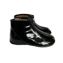 Patent Leather Booties in Black by PèPè