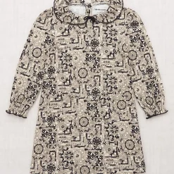 Pattie Dress in Seal Gray Medallion by Misha & Puff
