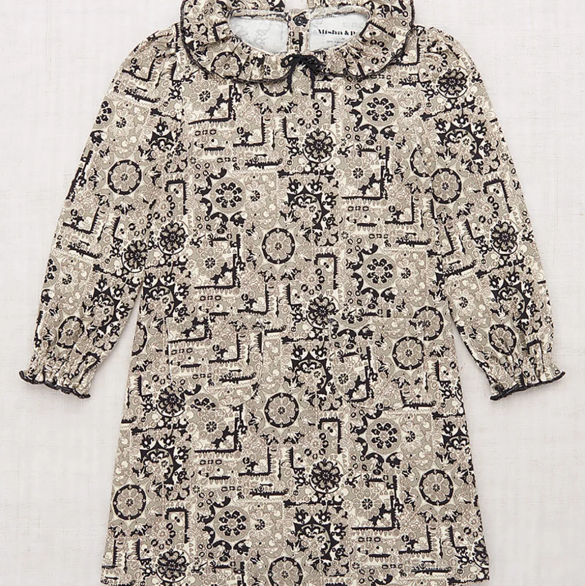 Pattie Dress in Seal Gray Medallion by Misha & Puff