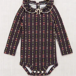 Pattie Onesie in Licorice Bohemia by Misha & Puff - Last One In Stock - 0-6 Months