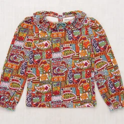 Pattie Top in Red Flame Groovy Paisley by Misha & Puff