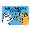 Pawesome Birthday Greetings Card by Alice Bowsher for Wrap