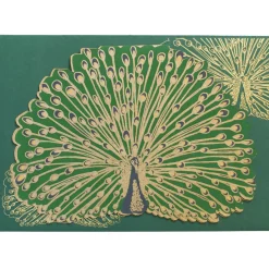 Peacock Shaped Greetings Card by East End Press