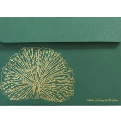 Peacock Shaped Greetings Card by East End Press