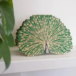 Peacock Shaped Greetings Card by East End Press