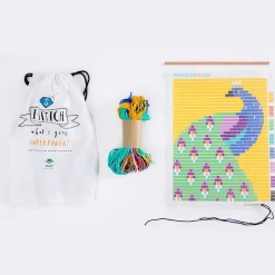 Peacock Wall Art Needlepoint Kit by Sozo