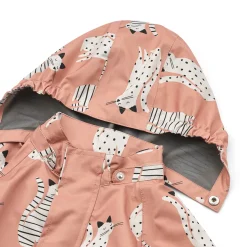 Pedia Rain Jacket in Cat / Tuscany Rose by Liewood