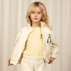 Penguin Pile Zip Cardigan by Mini Rodini - Last One In Stock - 140/146 (9-11 Years)