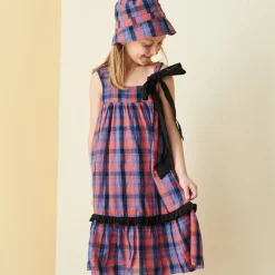 Peony Dress in Red / Blue Tartan by Caramel