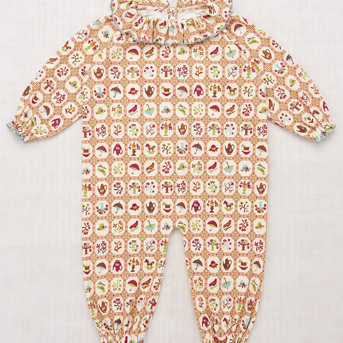 Pierrot Onesie in String Trellis by Misha & Puff