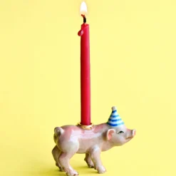 Pig Ceramic Cake Topper by Camp Hollow
