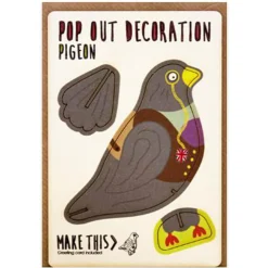 Pigeon Pop Out Decoration And Greetings Card by The Pop Out Card Company