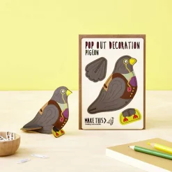Pigeon Pop Out Decoration And Greetings Card by The Pop Out Card Company